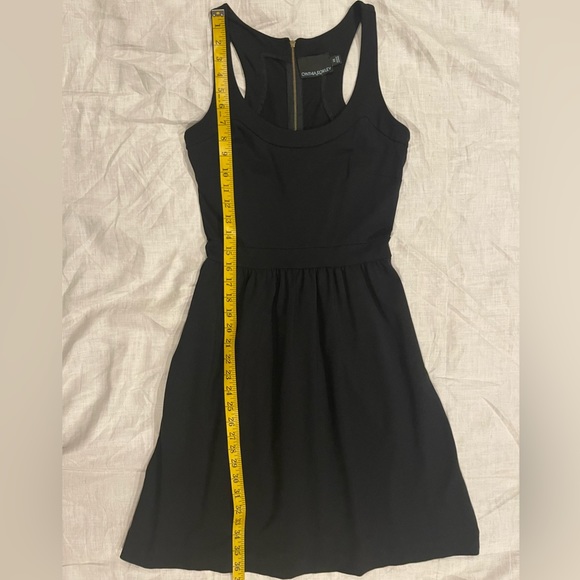 Cynthia Rowley LBD | Tank Top Fit & Flare | Exposed Gold Zipper | Pockets - Picture 6 of 11